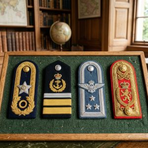 Four_shoulder_boards_202604201635 harko Badge collaborative shoulder boards manufacturer production hub in Sialkot Pakistan serving Army Navy Air Force Police institutional procurement partnerships