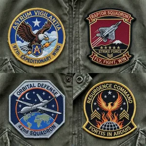 air-force-rank-patches-production Custom Air Force rank patches embroidered PVC military insignia supplier