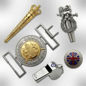 Sharko Badge ceremonial military insignia manufacturer facility in Sialkot Pakistan serving Army Navy Air Force Police with traditional parade equipment production