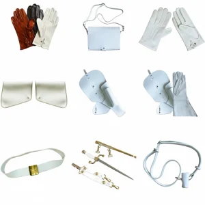 ceremonial white leather gloves belts and pouches for dress uniform