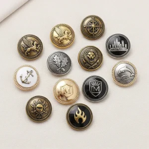 custom logo cufflinks and stud buttons for dress shirts