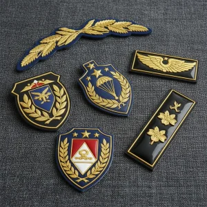 custom 3d polymer badge with glossy raised surface and modern design