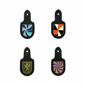 custom-leather-breast-pocket-badges. custom leather breast pocket badges with metal crests for police and fire brigade