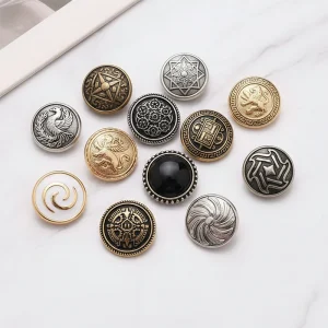 custom-logo-cufflinks-stud-buttons. cufflinks showing bullet back and whale back fastening mechanism