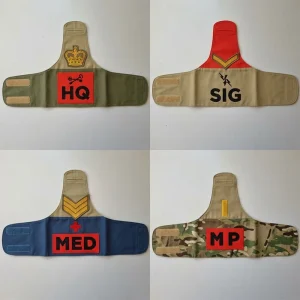 Custom military brassards tactical arm bands embroidered reflective Velcro identification supplier