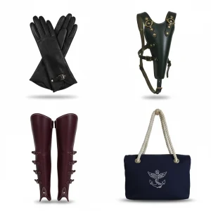 white dress gloves with ceremonial sword belt and leather pouch set