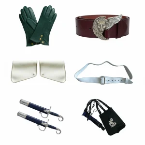 gala-uniform-accessories-collection gala uniform accessories including leather gloves belts and swords