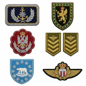 hand-embroidered-military-badges-collection : hand embroidered military badges for Army Navy Air Force and Police uniforms