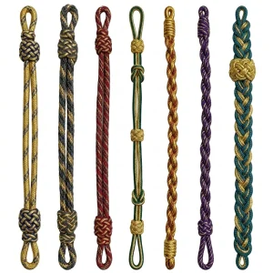 Institutional supply cap cords bulk manufacturing collection for Army Navy Air Force Police uniforms by Sharko Badge