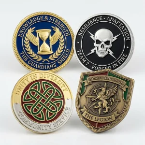 institutional-supply-challenge-coins-bulk-manufacturing stitutional supply challenge coins bulk manufacturing collection for Army Navy Air Force Police commemorative programs by Sharko Badge