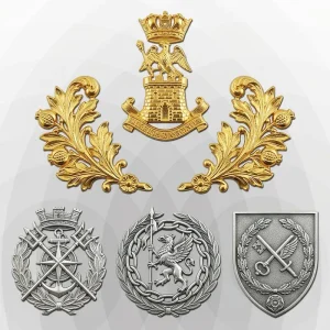 metal-badges-manufacturer-military-corporate-insignia harko Badge metal badges manufacturer facility in Sialkot Pakistan serving Military Police Corporate Security with custom insignia production