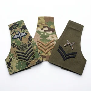 military-brassards-high-volume-production Custom military brassards Army Navy Air Force identification arm bands embroidered reflective supplier