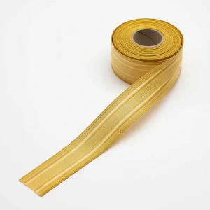 military-gold-braid-laces-uniform. Detailed close-up of metallic bullion thread knot braid showing premium weaving for military dress cords