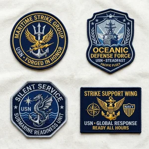 navy-patches-production-sialkot Custom Navy unit patches embroidered PVC maritime insignia manufacturer supplier