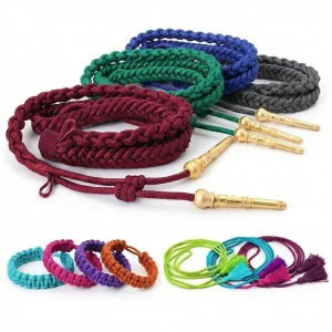 Custom braided whistle lanyards for Army Navy Air Force Police security uniforms by Sharko Badge
