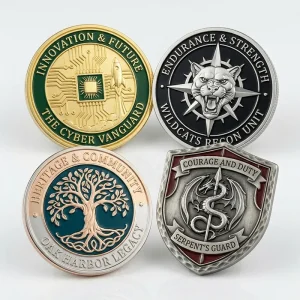 Sharko Badge premium custom challenge coins manufacturer facility in Sialkot Pakistan producing Army