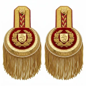 : Custom shoulder epaulettes manufacturer and supplier solutions for Army Navy Air Force Police uniforms by Sharko Badge