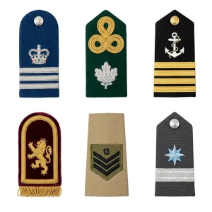 Custom shoulder boards manufacturer and supplier solutions for Army Navy Air Force Police uniforms by Sharko Badge