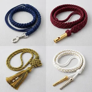 tactical-whistle-lanyards-operational Close-up detail of abrasion-resistant tactical whistle lanyard showing reinforced clasp construction for field uniforms