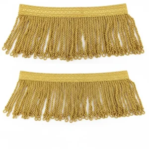 uniform-metallic-fringe-strand-detail Regulation standard fringe trim for Army Navy Air Force Police ceremonial uniforms by Sharko Badge